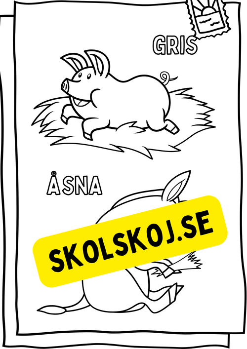 Bondgårdsdjur målarbok - Häfte
