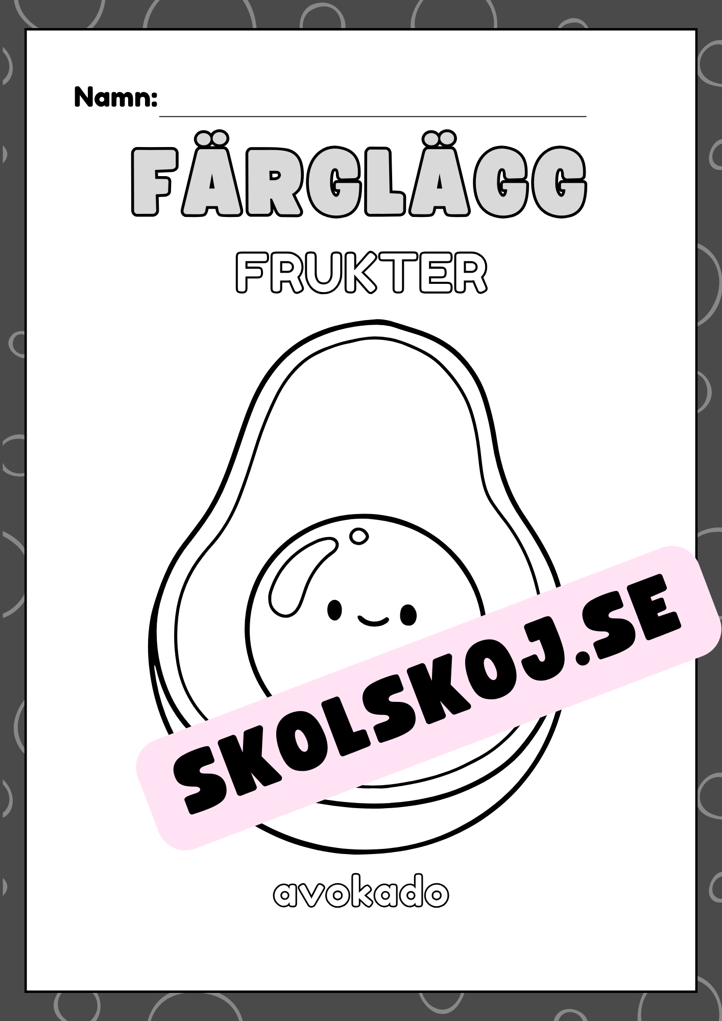 Färglägg frukter - Häfte