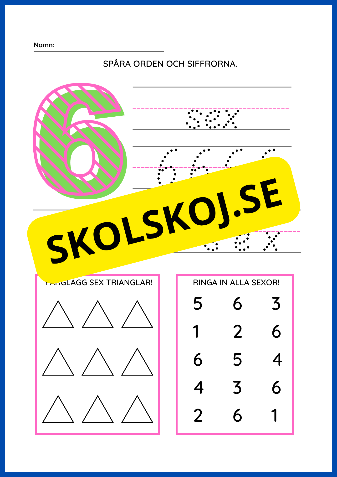 Spåra och lär dig siffror - 0 - 9