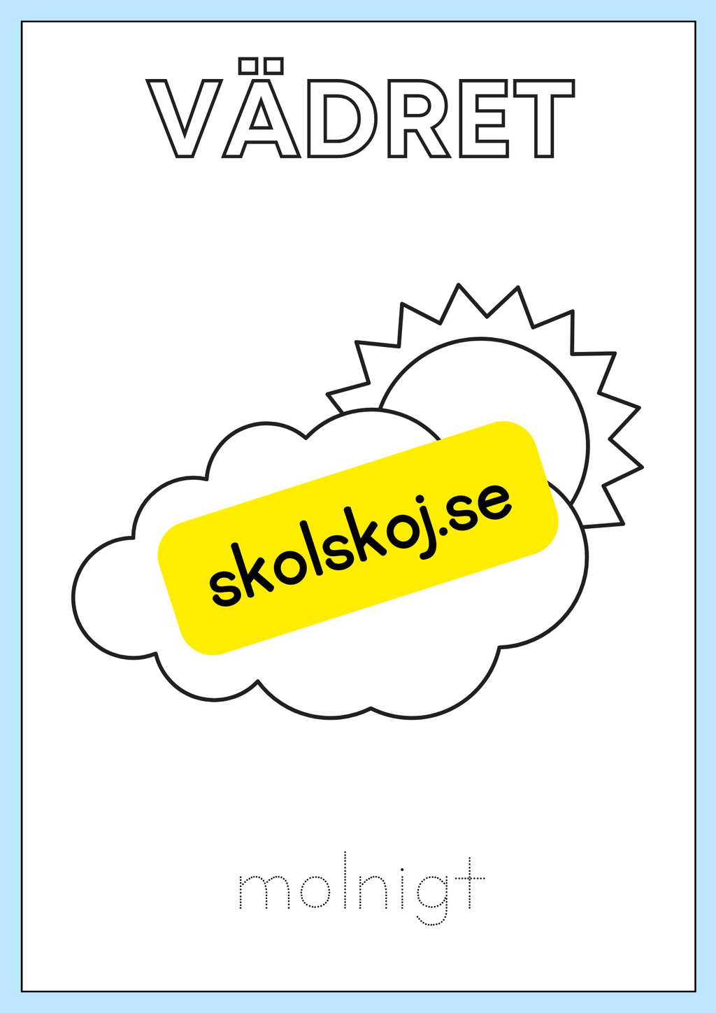 Vädret - Målarbok