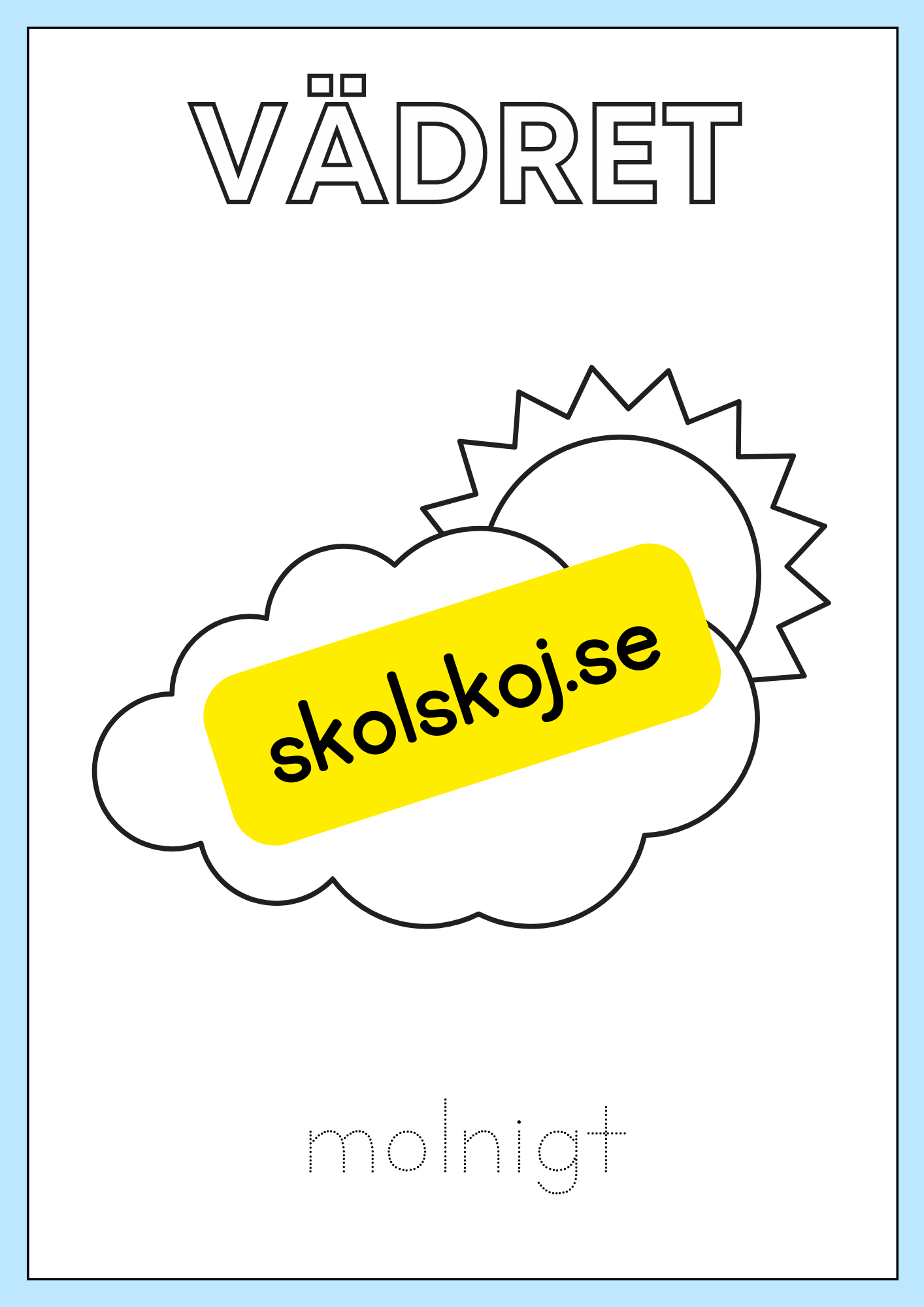 Vädret - Målarbok