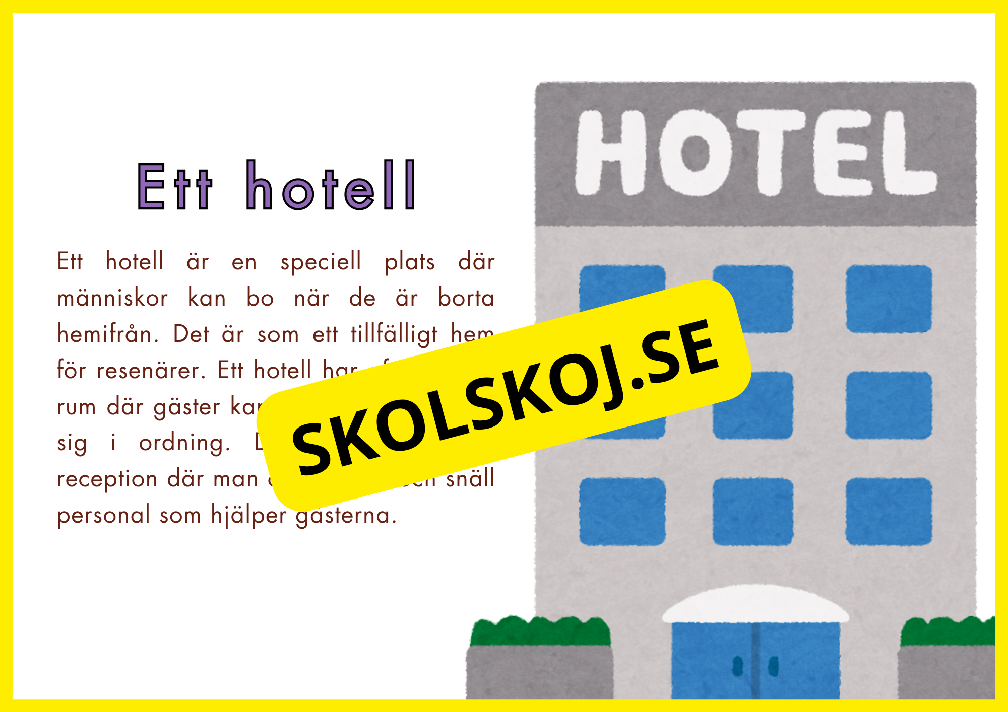 Olika sorters hus - Samhällskunskap åk 1 - 3