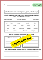 Träna på substantiv - Häfte