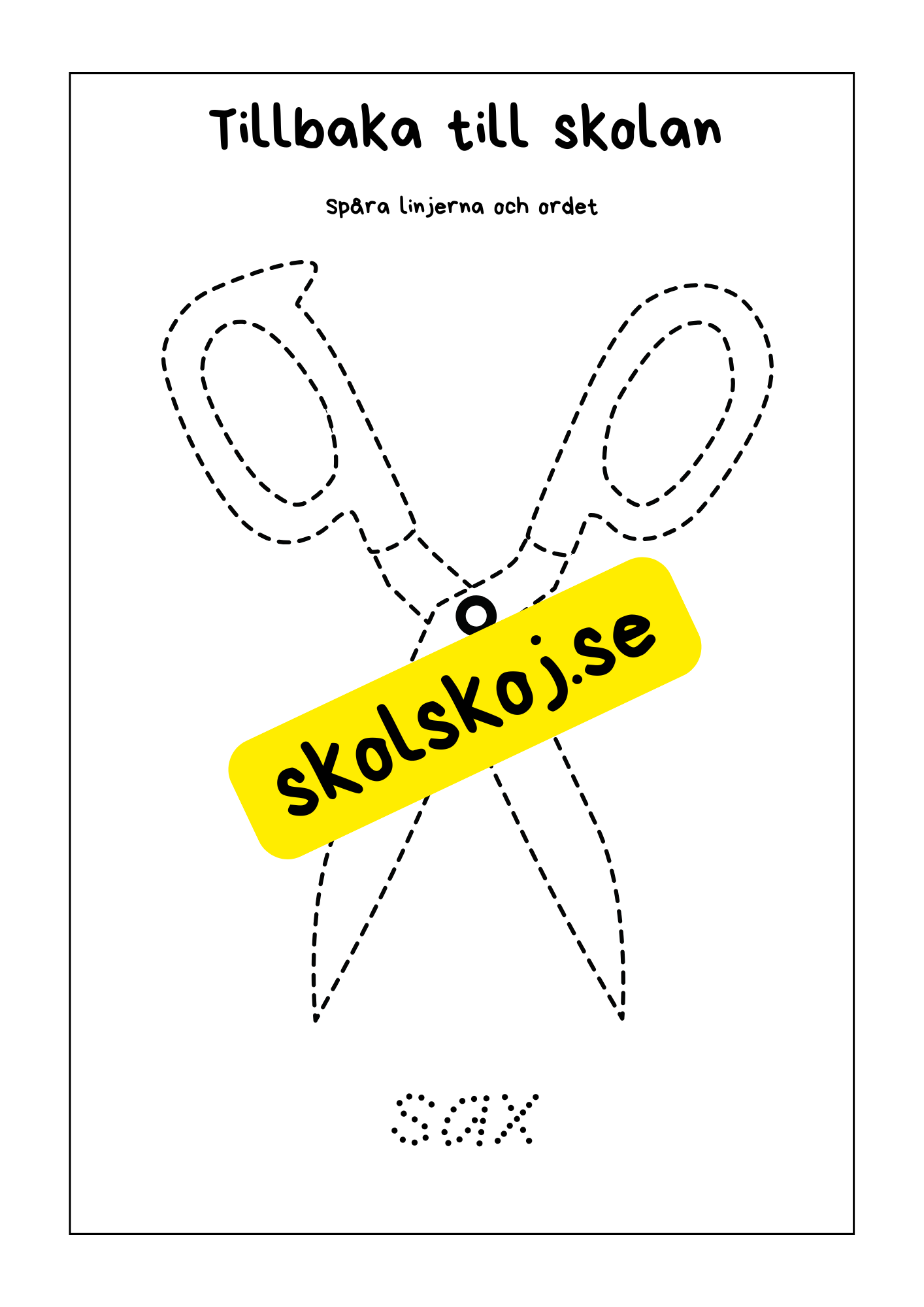 Tillbaka till skolan - Skrivträning