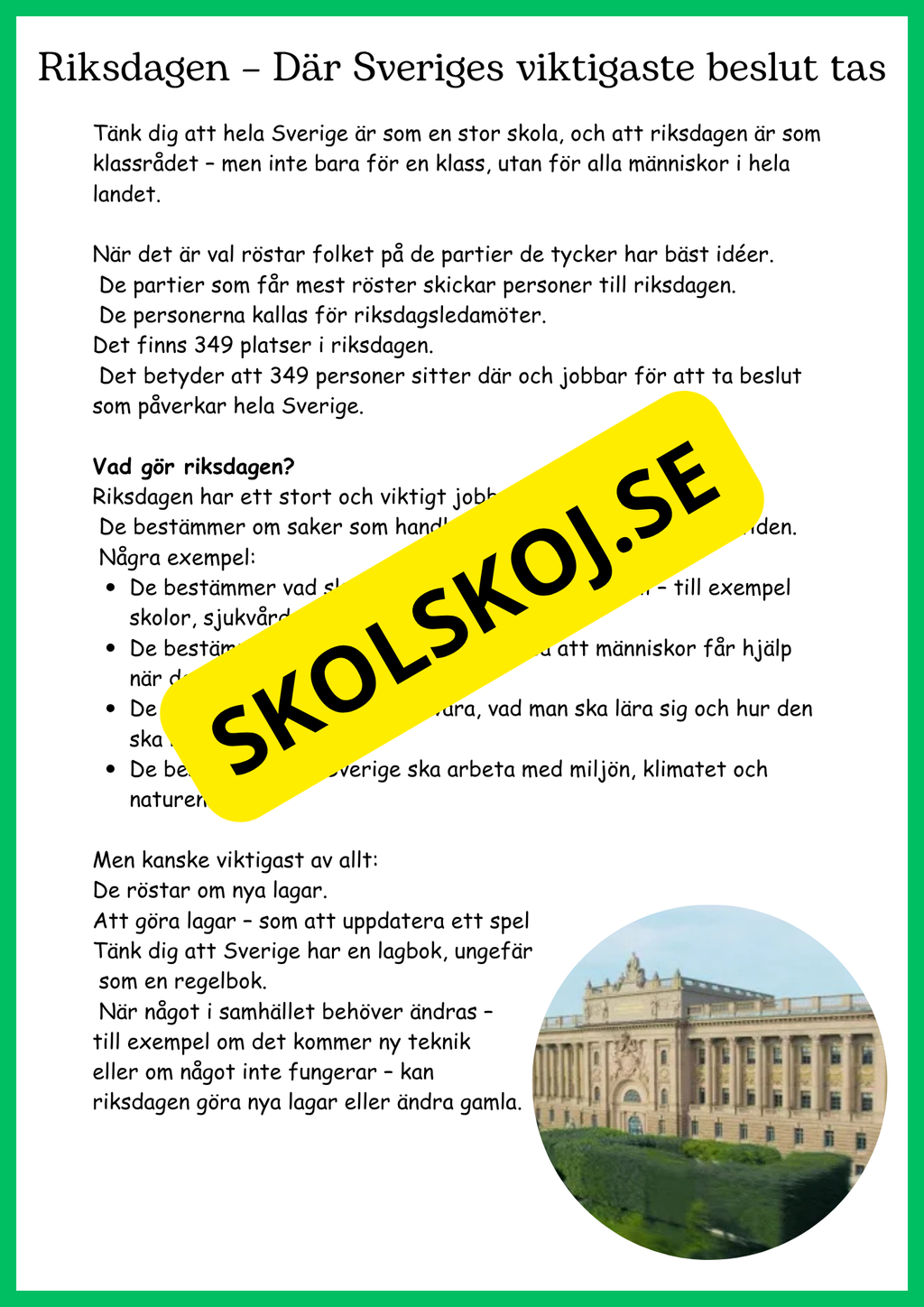 Så styrs Sverige – Enkla fakta om demokrati, val och makt