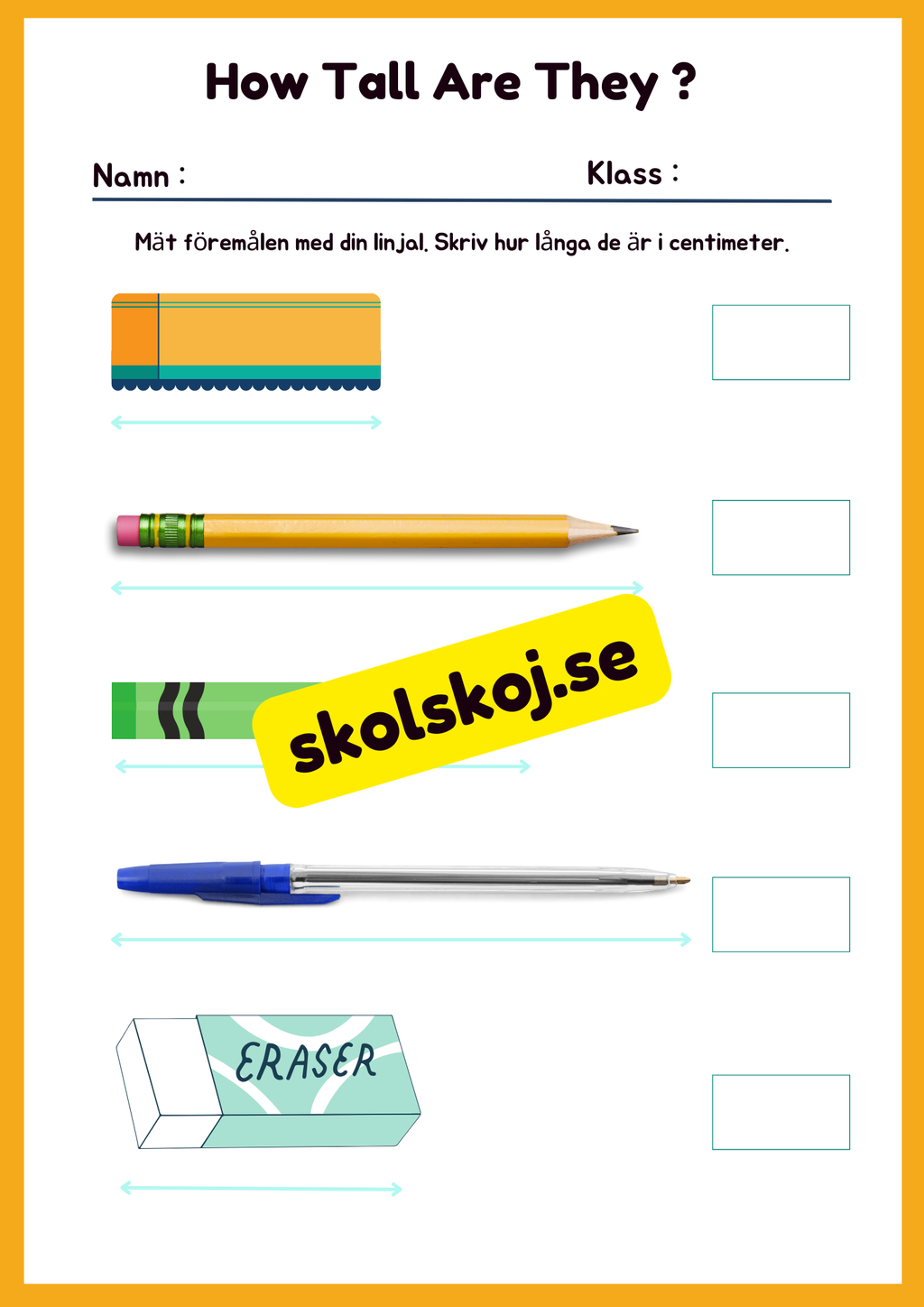 Vi lär oss mäta - Häfte