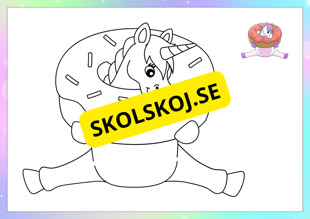 Magiska enhörningar - Målarbok