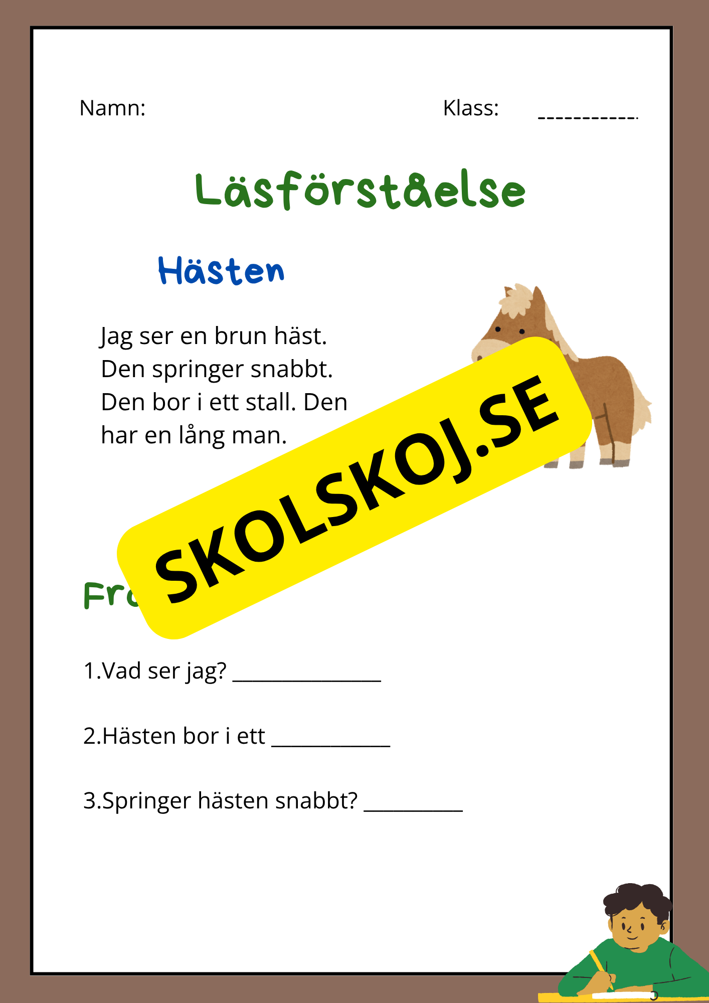 Enkel läsförståelse - Tema djur