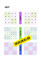 Sudoku matematik + Facit