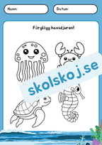 Under havet - Förskola - Förskoleklass - Blandade uppgifter