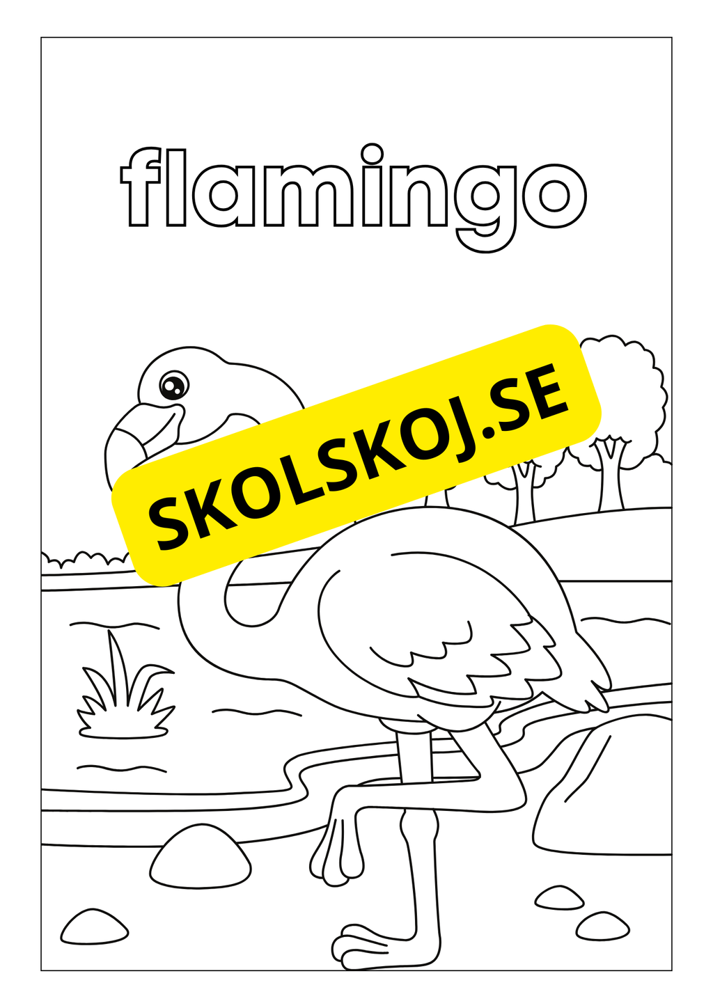 Djurens livsmiljöer - Målarbok (45 sidor)