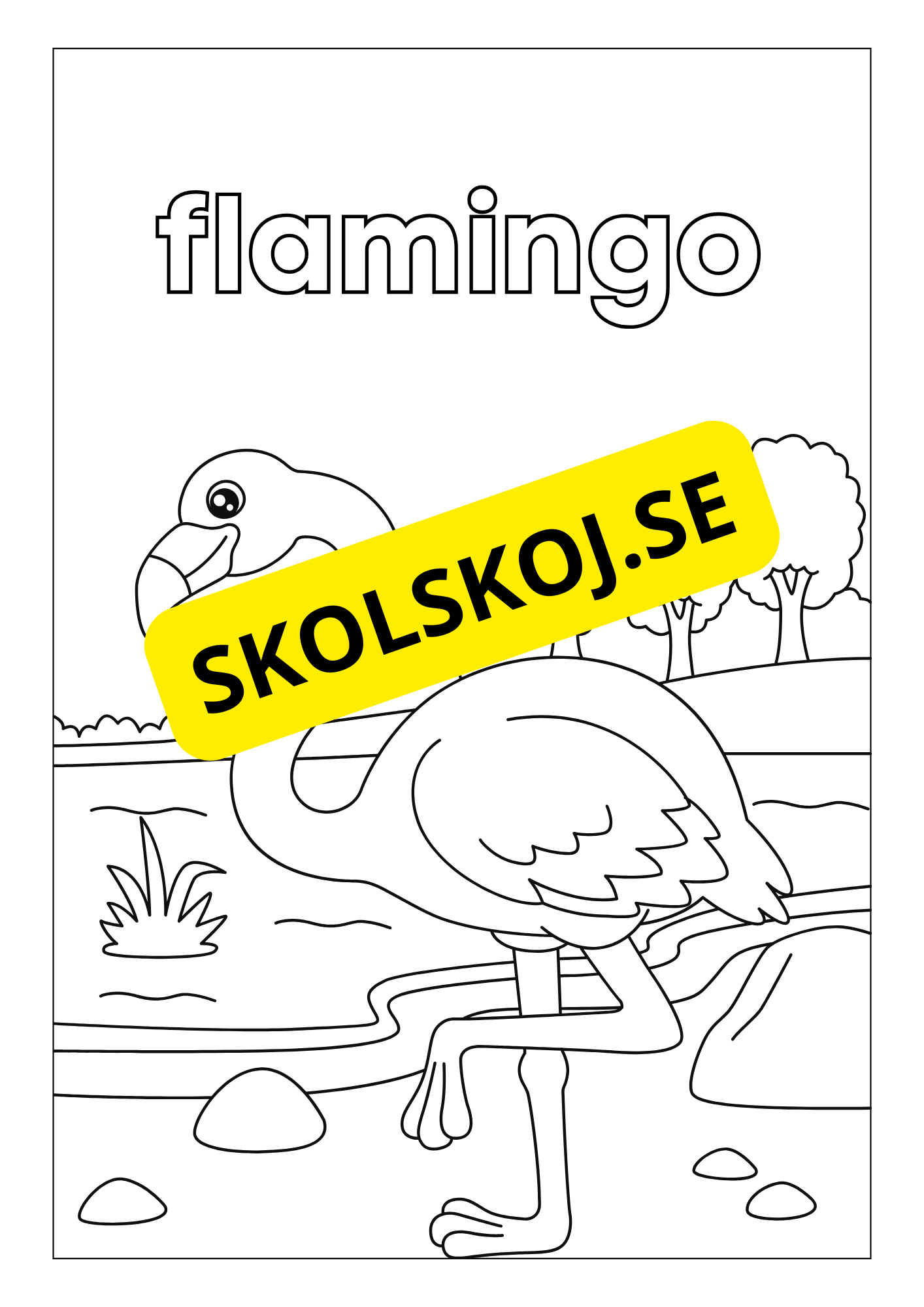 Djurens livsmiljöer - Målarbok (45 sidor)