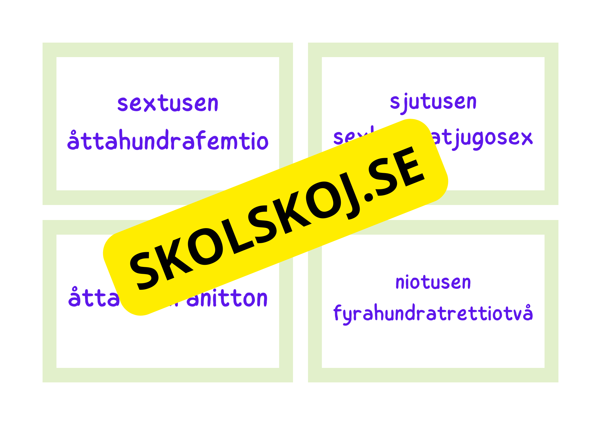 Att läsa siffror upp till 10 000