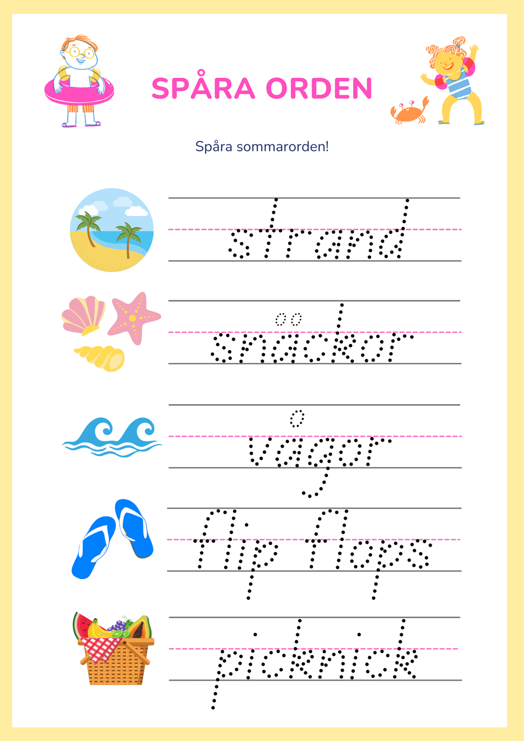 Mitt sommarhäfte - Blandade uppgifter
