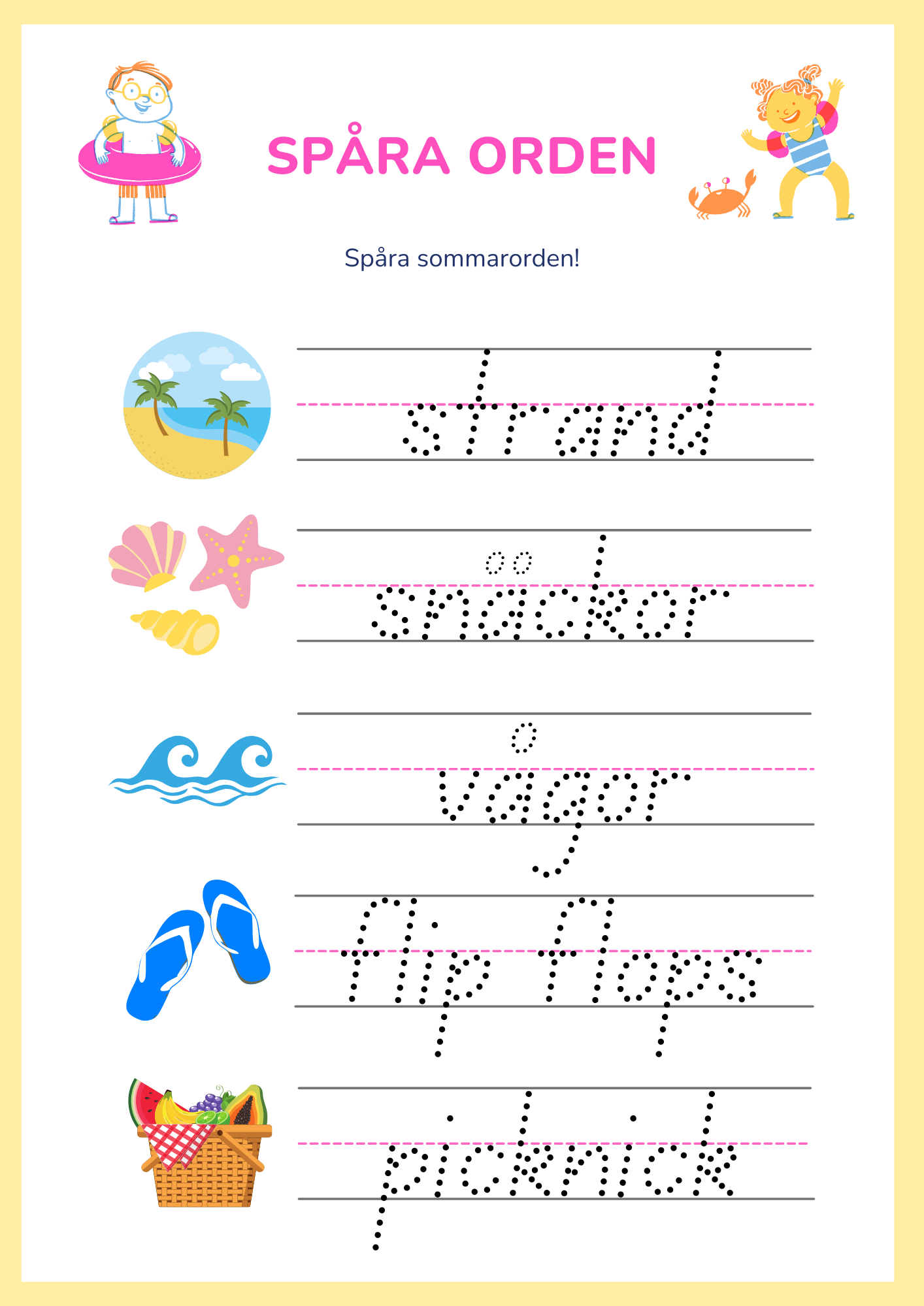 Mitt sommarhäfte - Blandade uppgifter