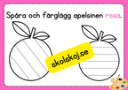 Spåra och färglägg frukter