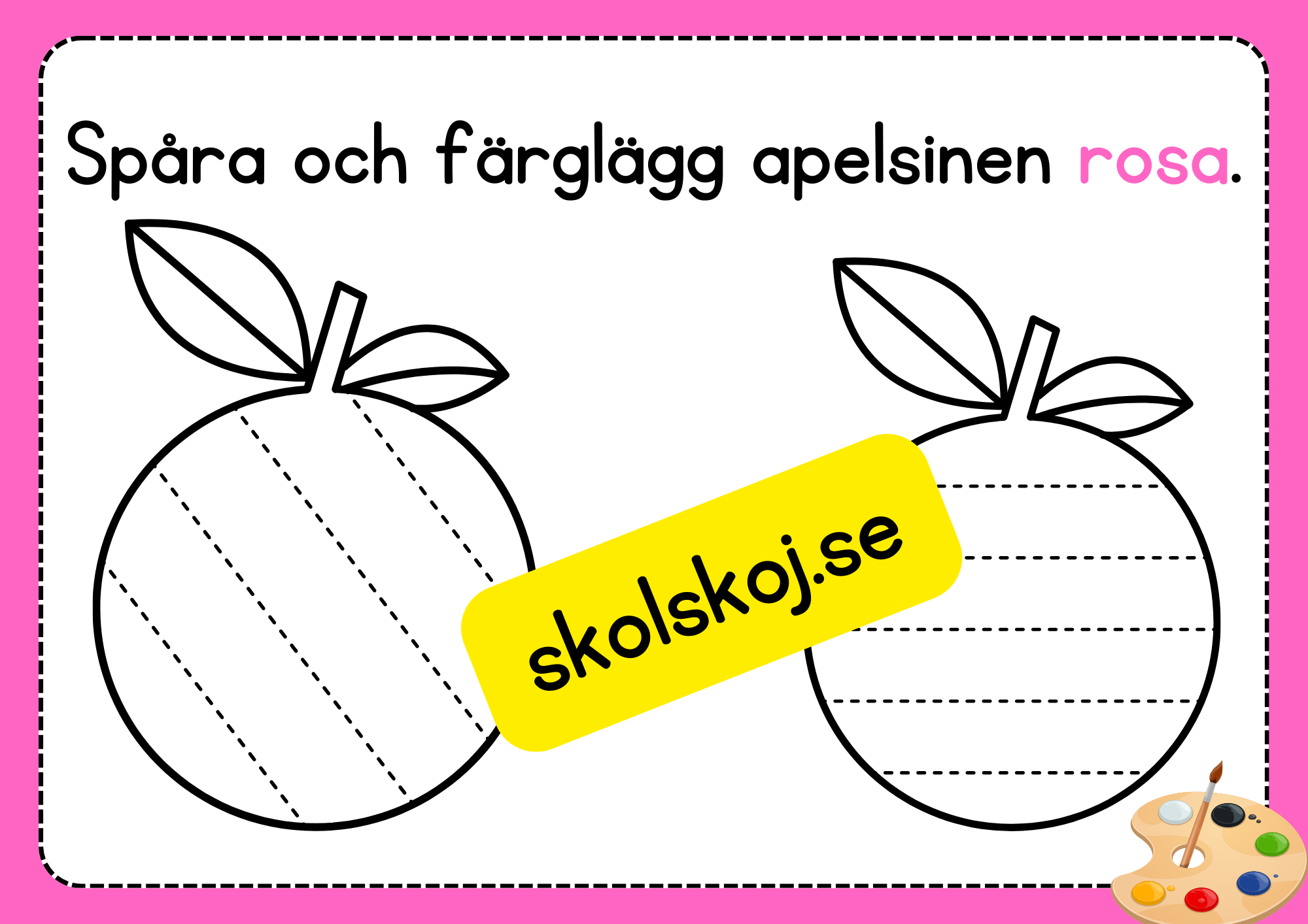 Spåra och färglägg frukter