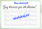 Öva skrivstil - Häfte