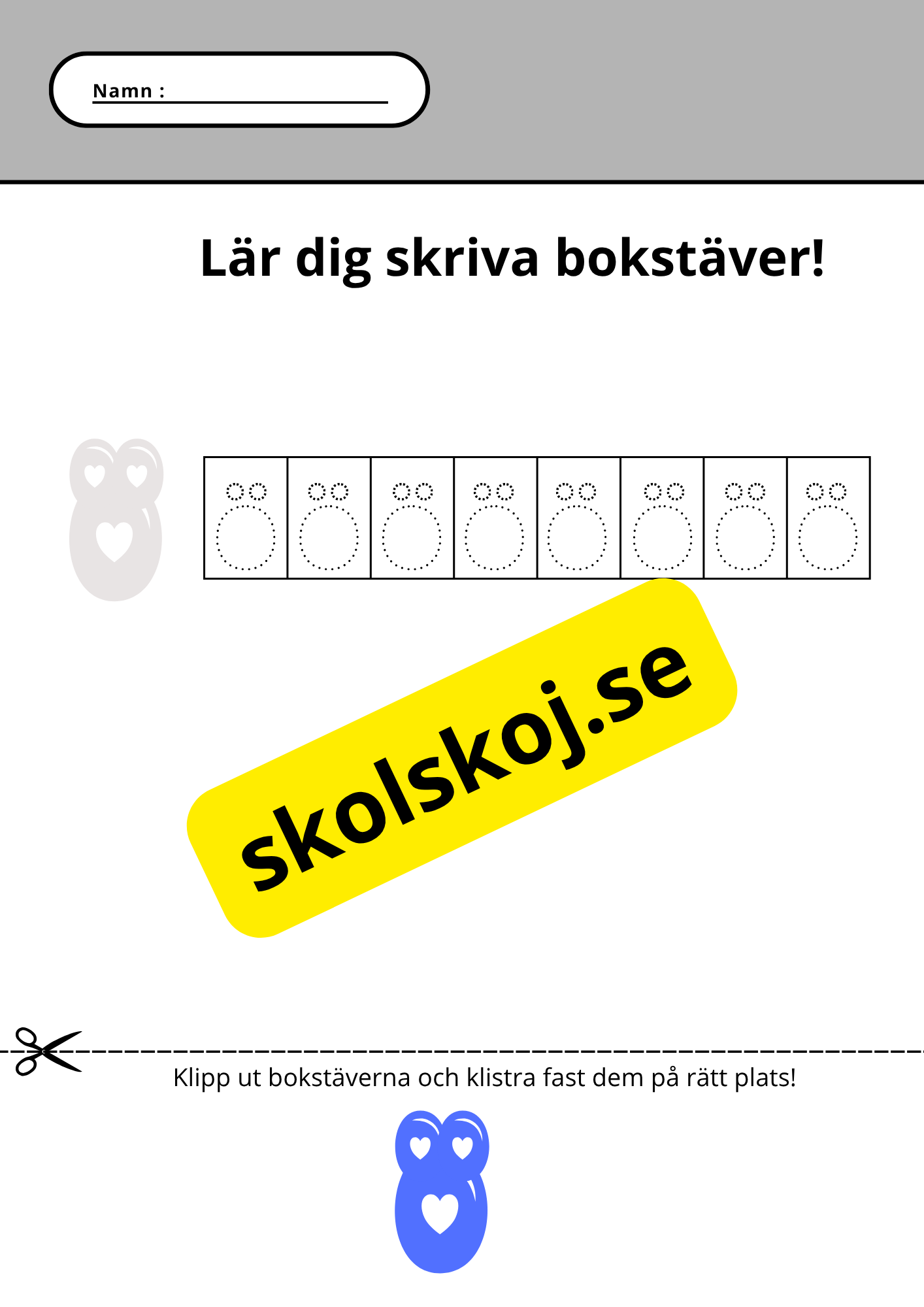Lär dig skriva bokstäver - Hela alfabetet
