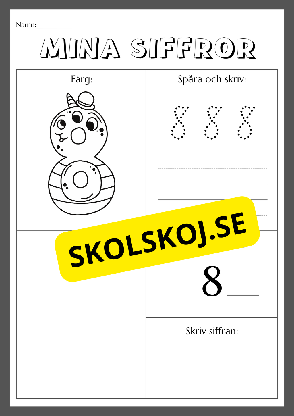 Mina siffror - 1 - 10 - Häfte