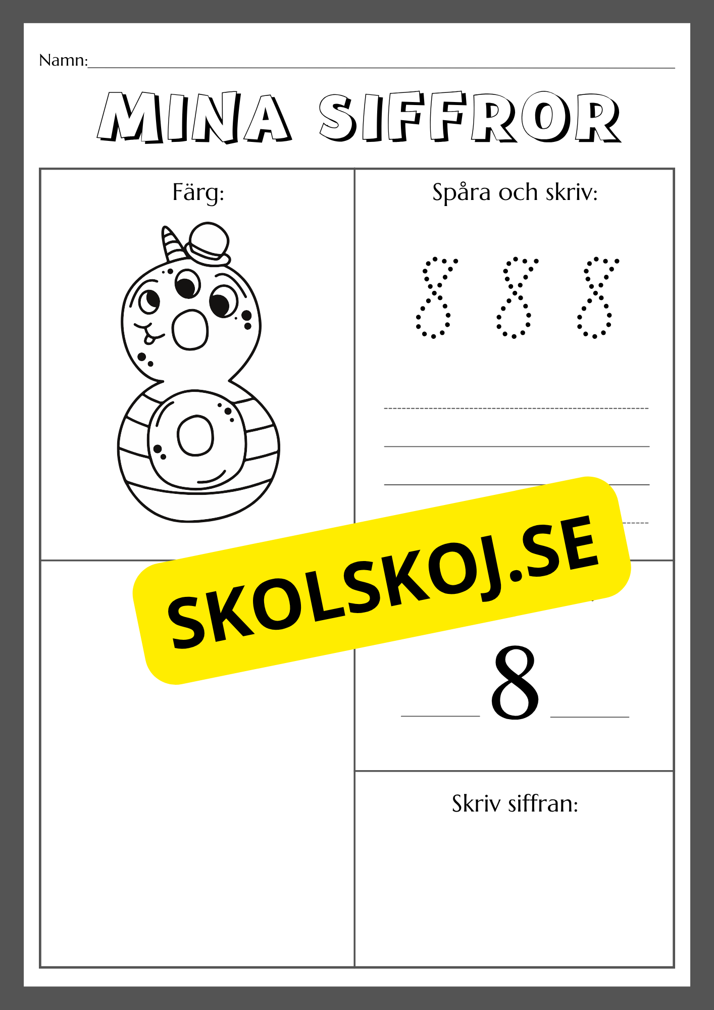 Mina siffror - 1 - 10 - Häfte
