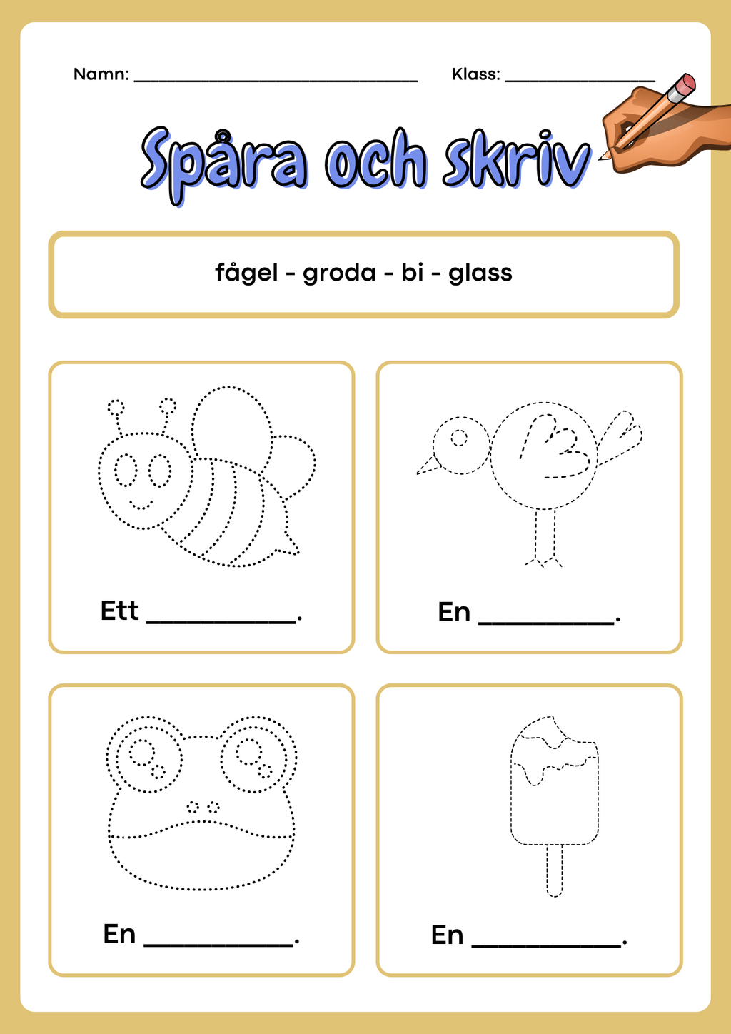 Spåra och skriv - Häfte
