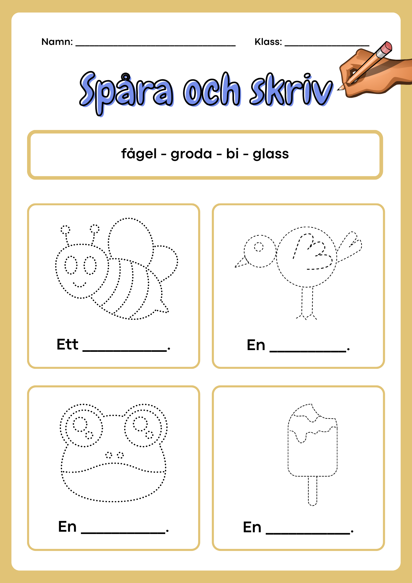 Spåra och skriv - Häfte