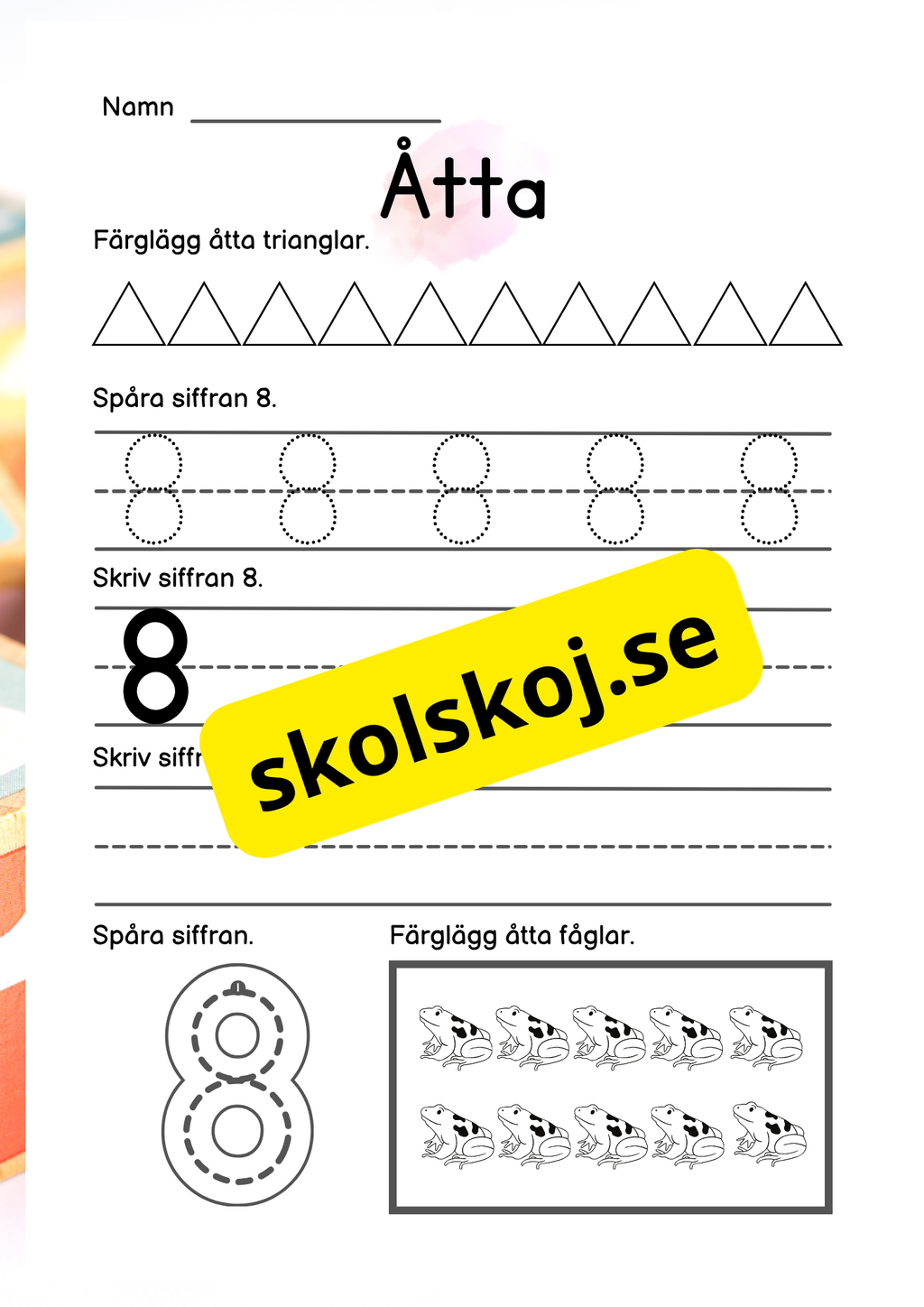 Vi lär oss siffror 1 - 10 - Häfte