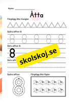 Vi lär oss siffror 1 - 10 - Häfte