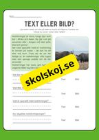 Text eller bild - Läsförståelse