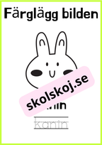 Färglägg bilderna - Skriv ordet
