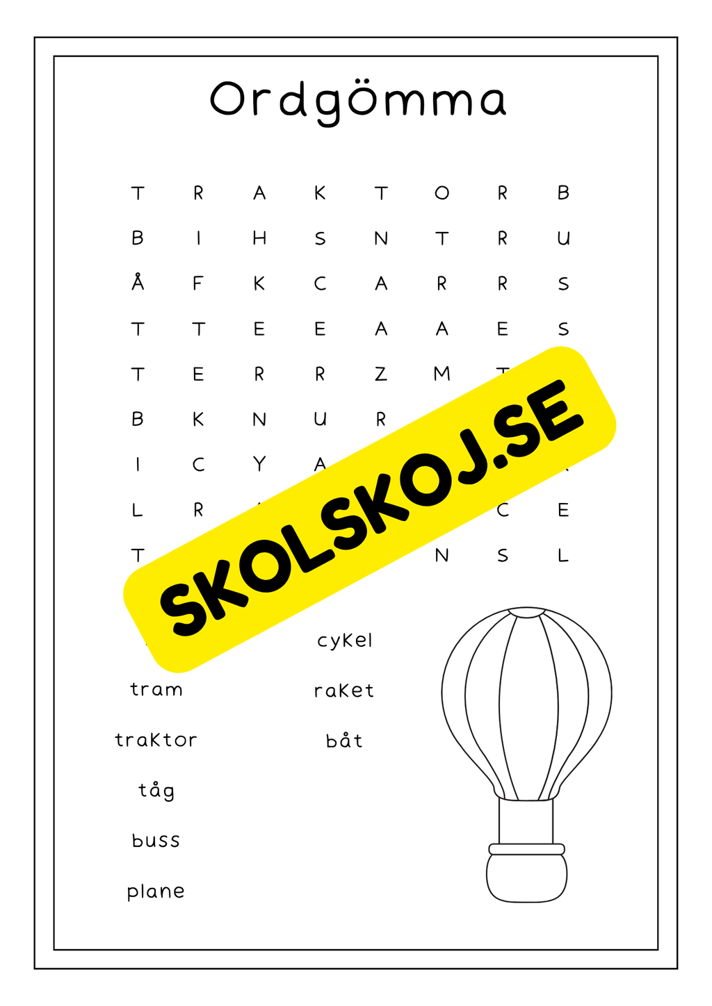 Resa och färd - Aktivitetsbok