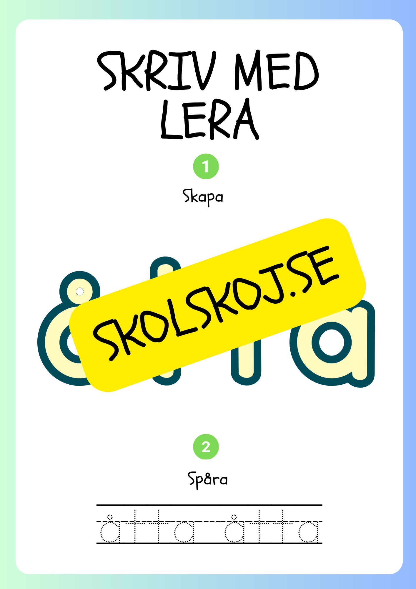Skriv med lera - Siffror och tal - 1 - 20