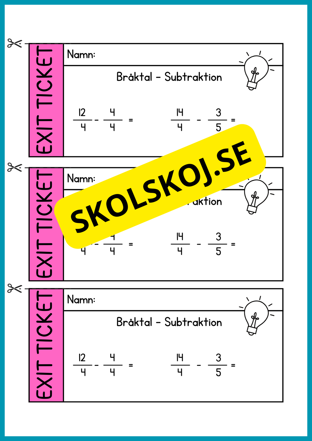 Exit ticket - Årskurs 4 - 5