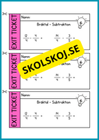 Exit ticket - Årskurs 4 - 5
