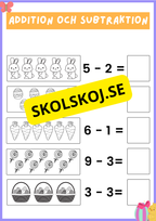 Addition och subtraktion - Tema påsk