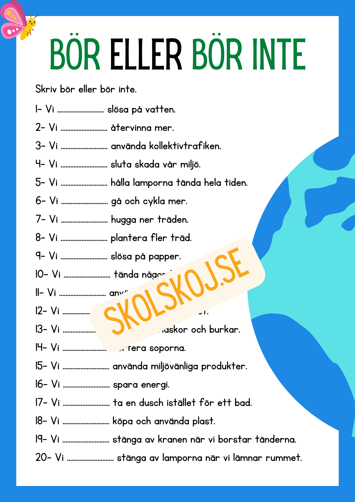 Jordens dag - Aktivitetsbok