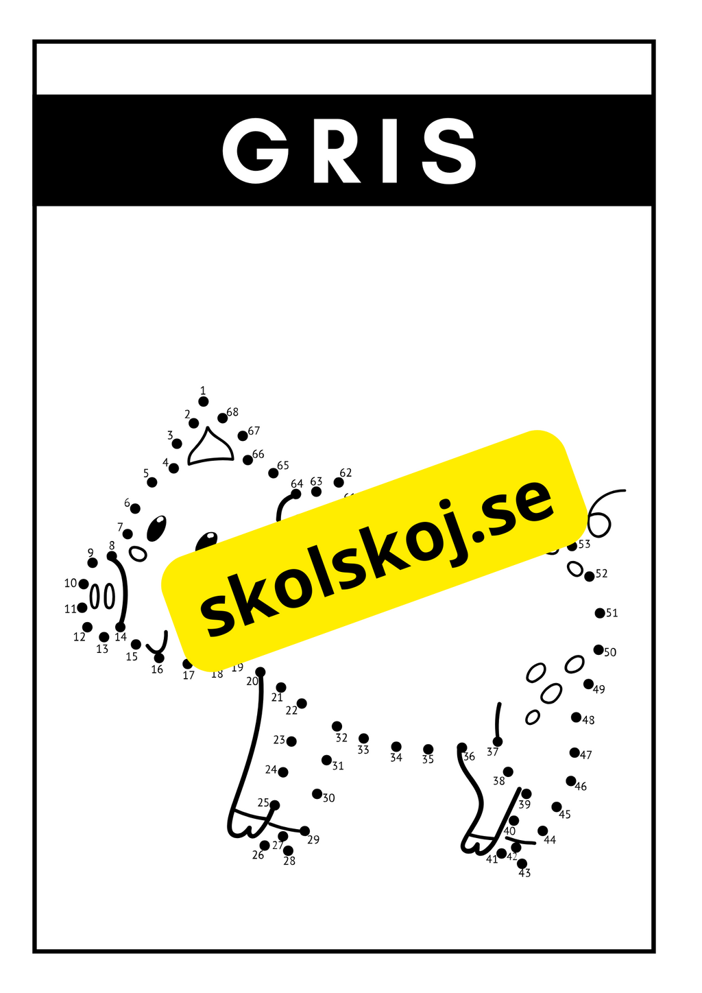 Djuren på bondgården - Prick till prick