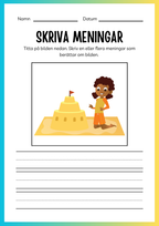 Jag lär mig skriva och räkna - Tema sommar