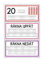 Spåra siffror Mattekort 1 - 20