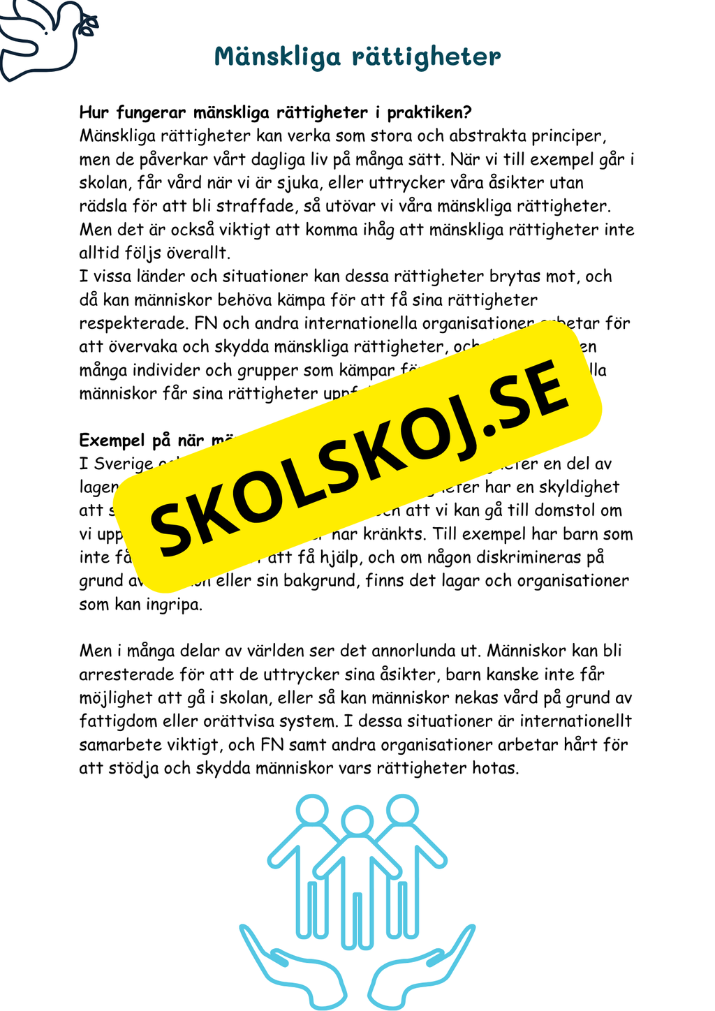 Att vara sig själv: Dina rättigheter och ansvar - Årskurs 4 - 6