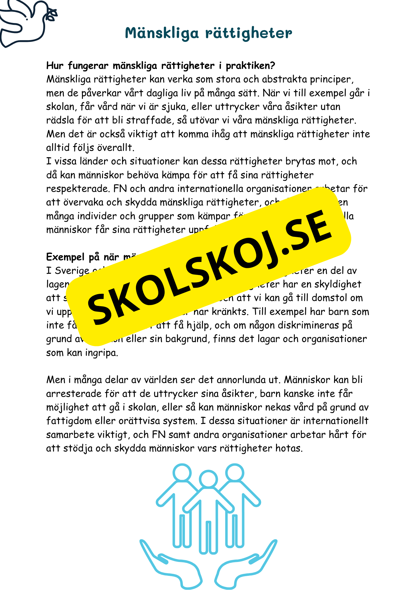 Att vara sig själv: Dina rättigheter och ansvar - Årskurs 4 - 6