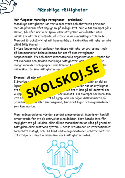 Att vara sig själv: Dina rättigheter och ansvar - Årskurs 4 - 6
