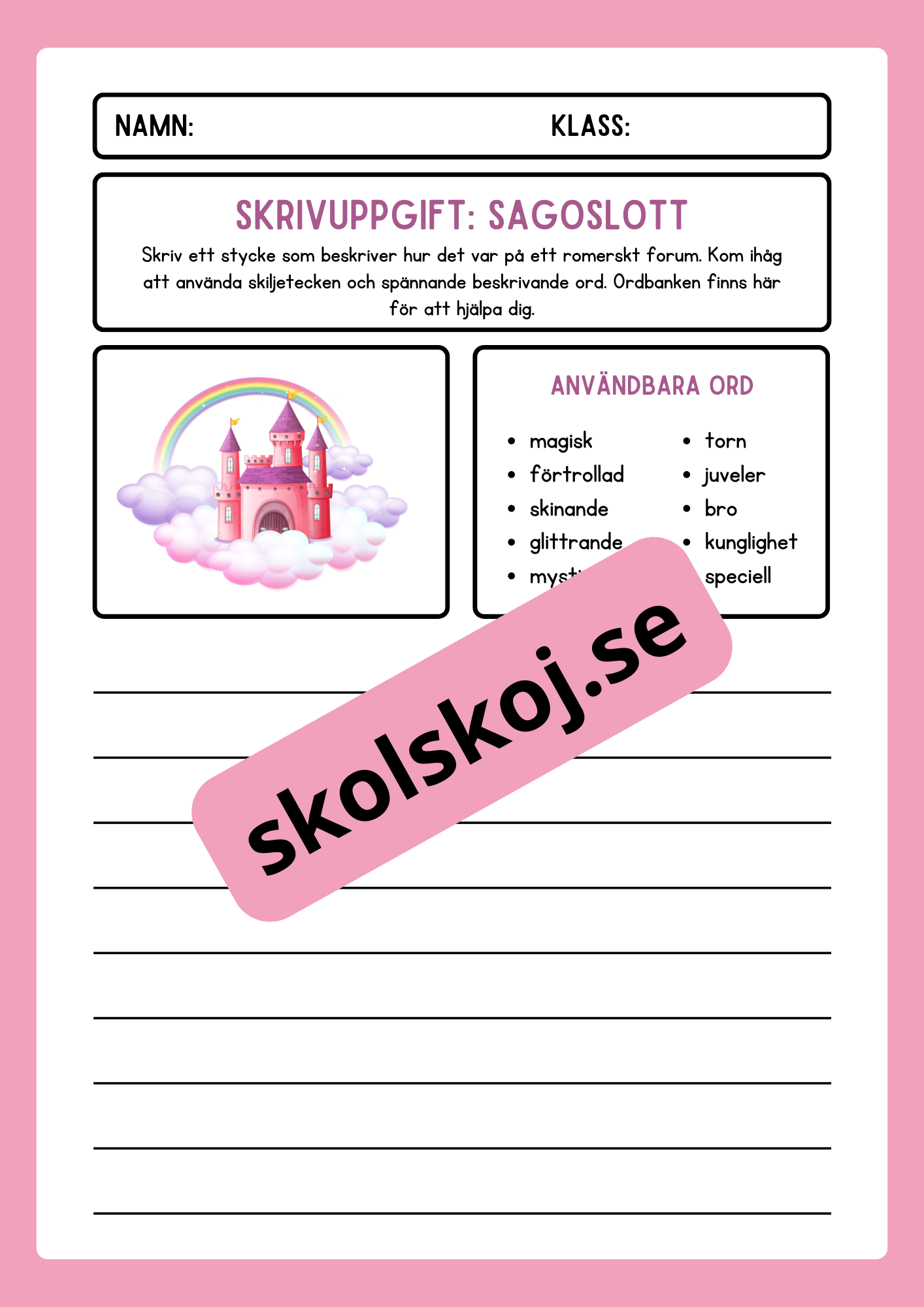 Skrivuppgifter - Hafte - arskurs 3 - 6