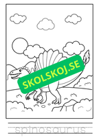 Dinos målarfest - Spåra och färglägg