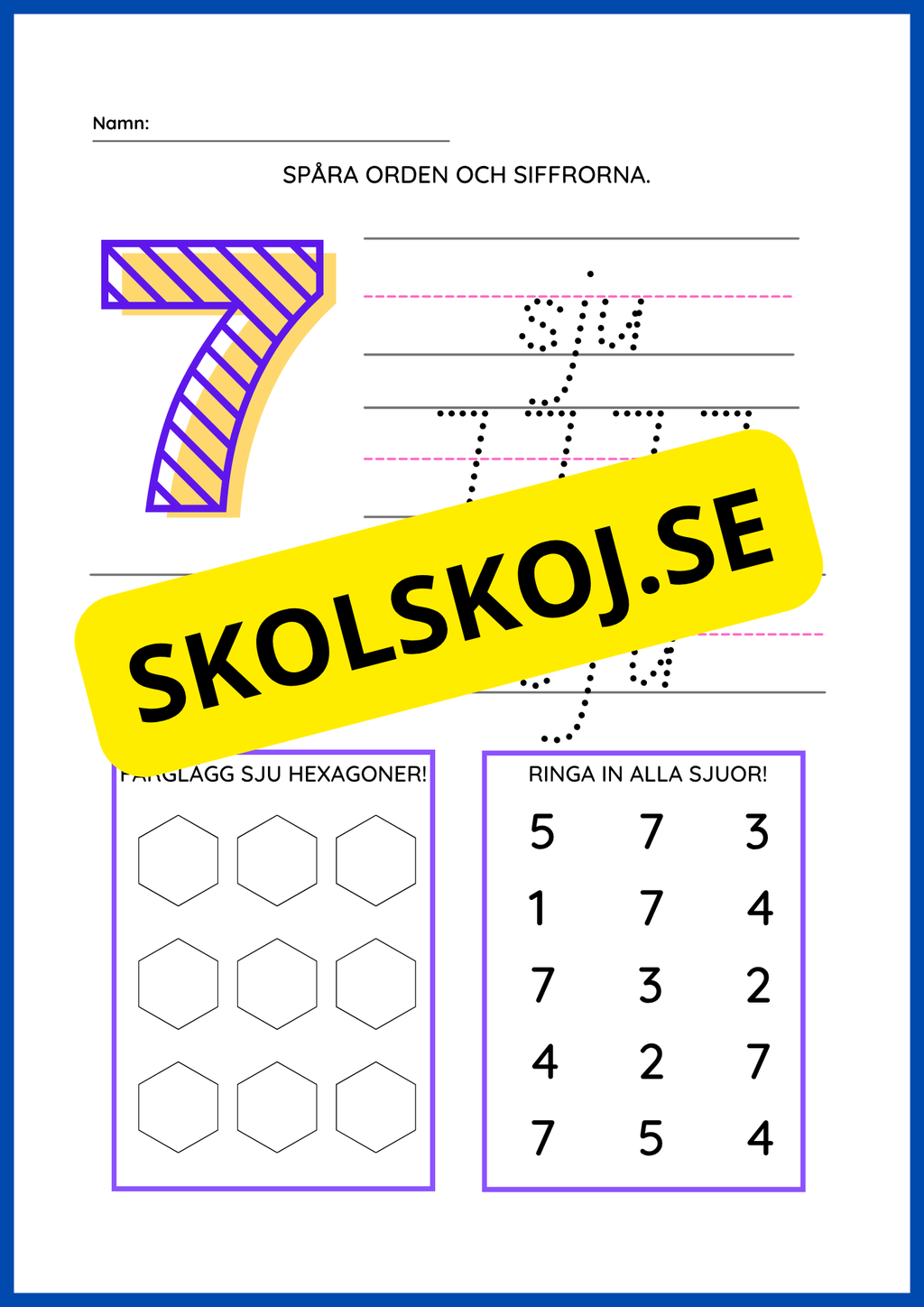 Spåra och lär dig siffror - 0 - 9
