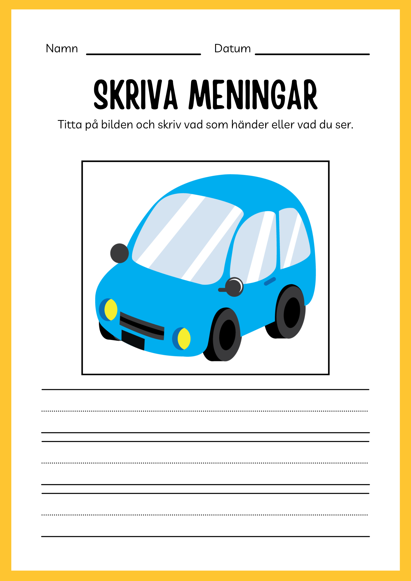Fordon och färdmedel - Arbetsbok - Blandade uppgifter (24 sidor)