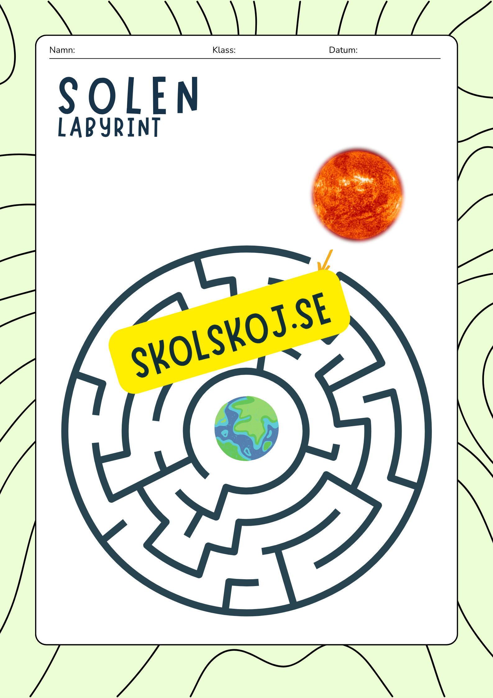 Vi lär oss om solen - Årskurs 3 - 6 - Häfte