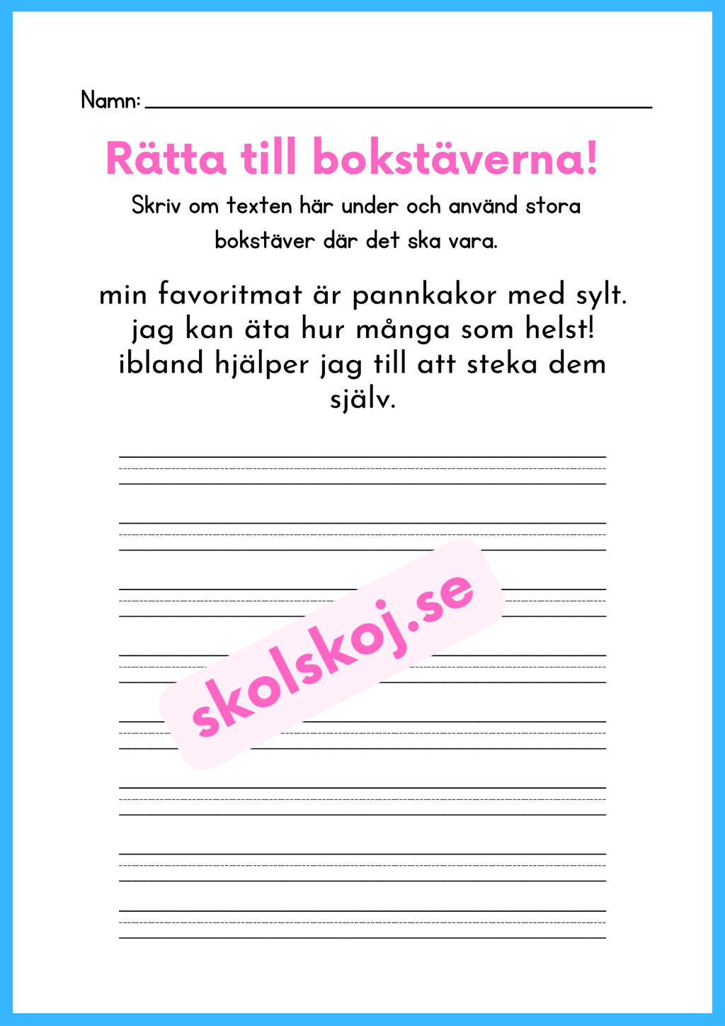 Rätta till bokstäverna