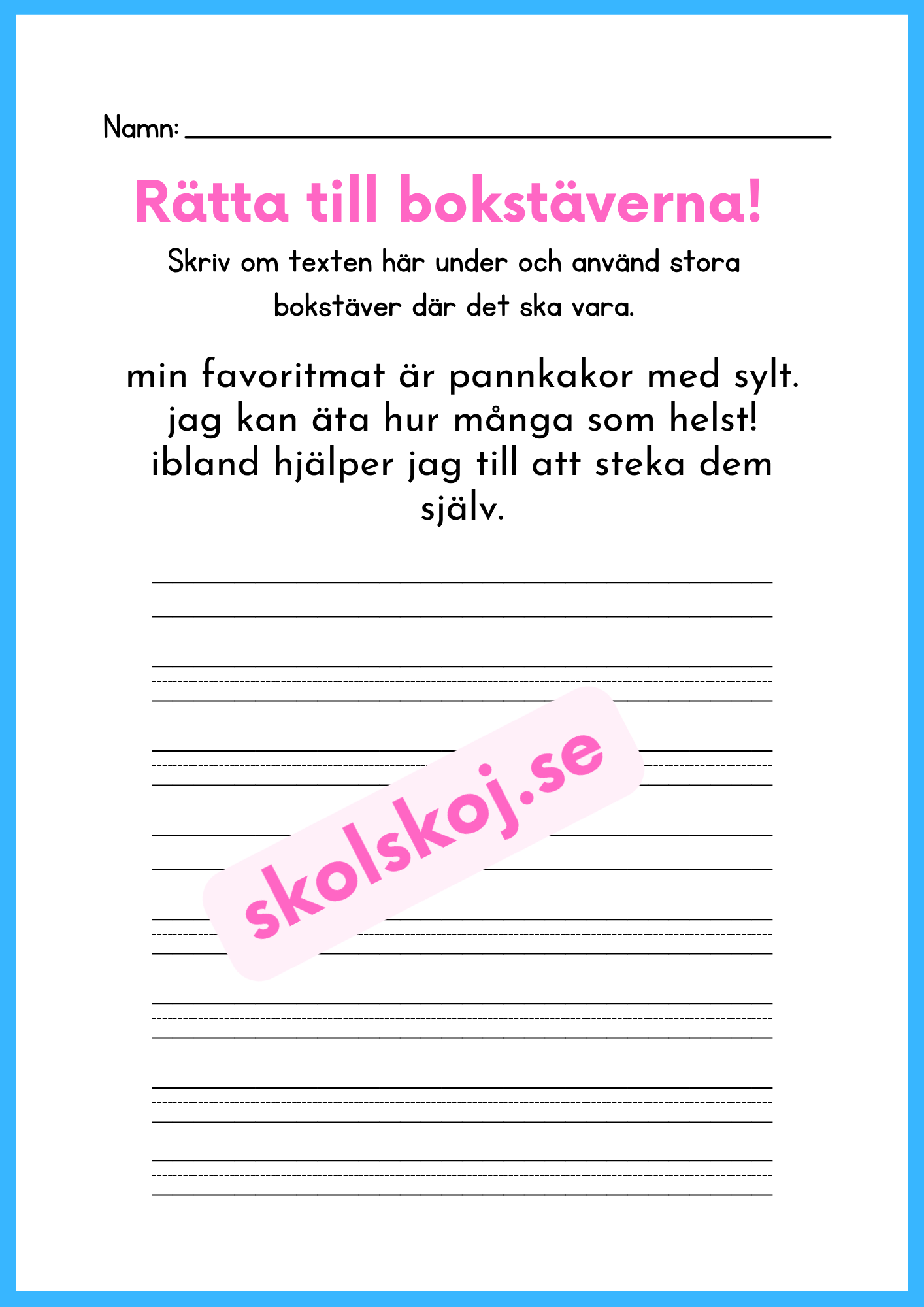 Rätta till bokstäverna